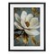 Stupell Industries Bloomed White Magnolia Floral Framed Print Under Glass, design by Petal Prints Design
